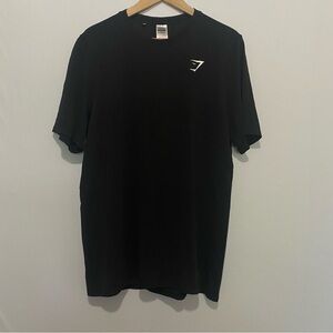 Gymshark Men's T-shirt Large Black Lightweight Activewear Stretch Gym Training
